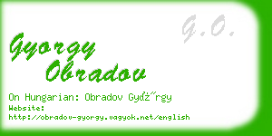 gyorgy obradov business card